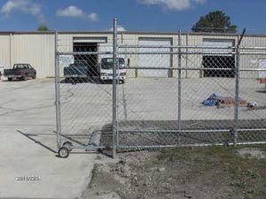 iron fence black commercial chainlink fence